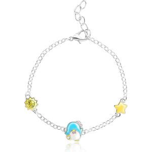 Sanrio Hello Kitty & Friends Fine Silver Plated Tuxedo Sam Bracelet NEW Penguin